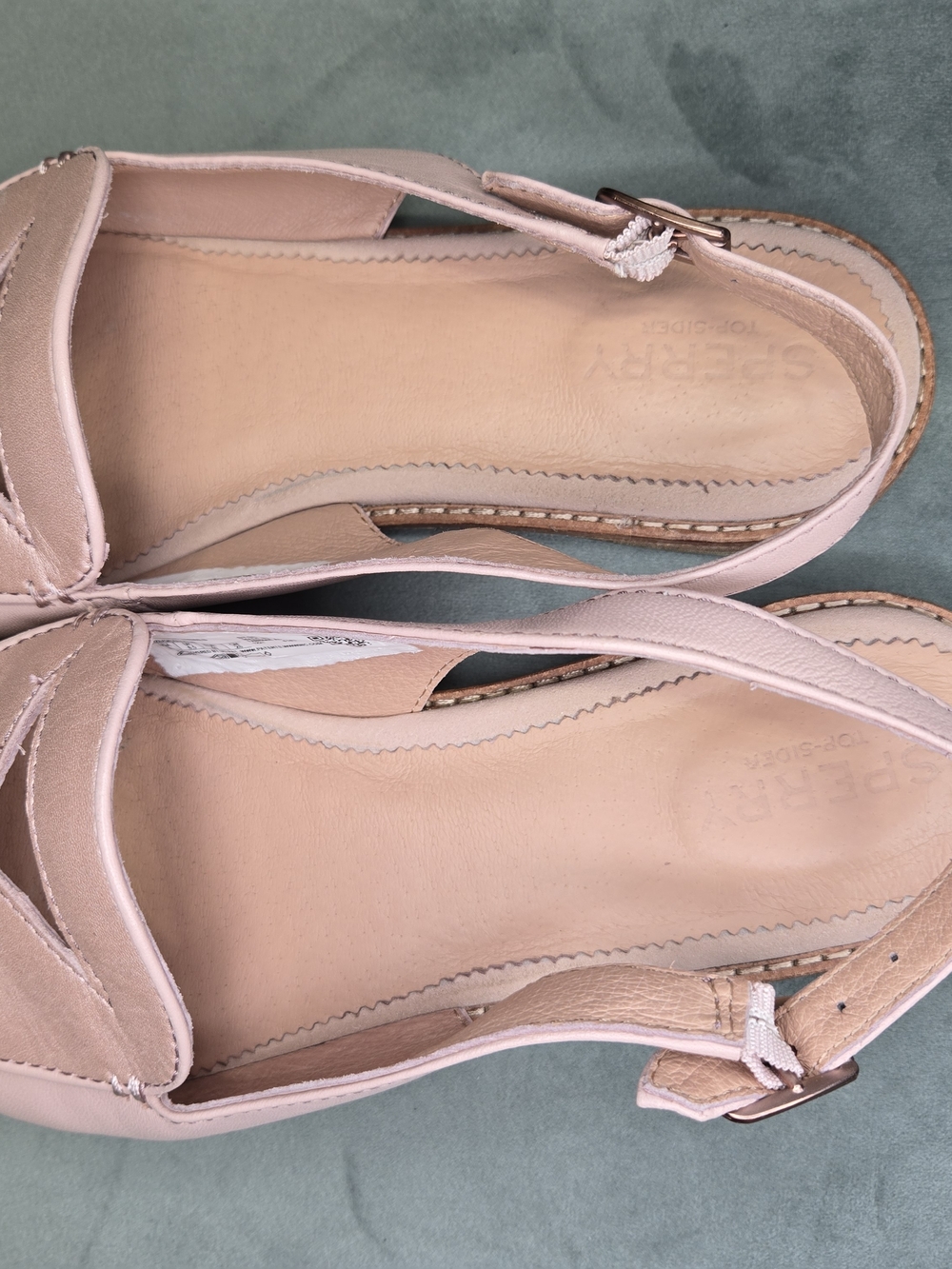 Sperry Saybrook Slingback Pearl Pink Leather Flats 9 - Picture 5 of 14